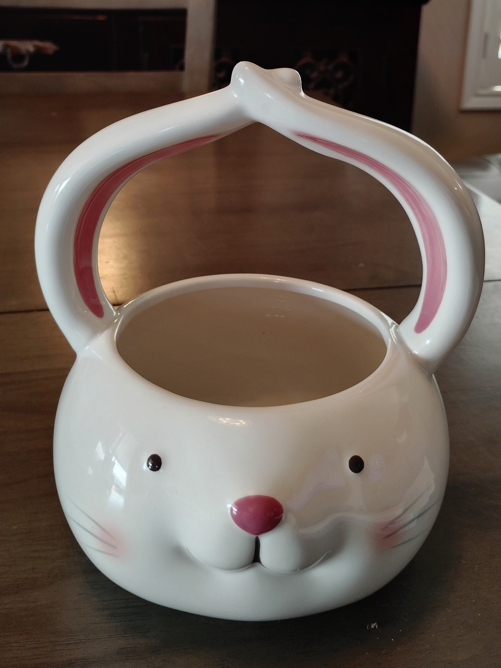 Ceramic Easter Bunny with Handle
